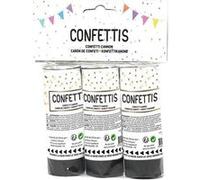 3 canons à confettis papier soie 11cm noir or - cda 28500 Jaune G