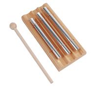 3 - Carillon à Vent en Forme de pôle, Xylophone éducatif pour Enfants, Instrument de Percussion de Bureau avec Marteau, Son Clair en Aluminium et en hêtre - Jouet Musical en Bois