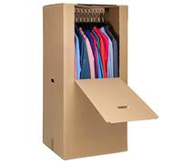 3 cartons à vêtements transitaire 2.60 BC ondulation 600 x 510 x 1350 mm