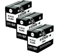 3 Cartouches d'encre avec Puce Compatible avec HP 932 932XL Noir pour HP OfficeJet 6100 6600 6700 7110 7510 7600 7610 7612