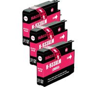 3 Cartouches d'encre avec Puce Compatible avec HP 933 933XL Magenta pour HP OfficeJet 6100 6600 6700 7110 7510 7600 7610 7612