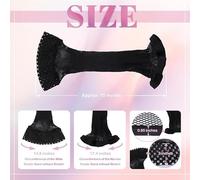 3 Casquettes De Perruque En Maille Allongée Et 1 Peigne À Queue Pointue, Design Noir, Utilisation De Perruque Solide, Matériau Respirant Et Confortable, Adapté Aux Cheveux Longs Et Épais.