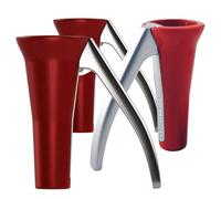 3 casse-noix coniques laqués rouges Chevalier diffusion