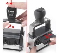3 Cassettes D'encre 6/56 Rouges Pour Tampons Professional Line 5117, 5204, 5206, 5460, 5460l, 5465, 5558, 55510, 5466pl