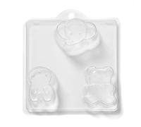 3 Cavités Nounours, Lapin &Éléphant Savon/Bombe De Bain Moule moule N22