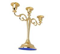 3 Chandeliers Romantique Bras Bougeoir Candélabre en Métal Style Européen De Mariage Décoration de La Maison 2 Couleurs pour La Maison De Mariage De Noël Décoration Décoration Chandelier (Doré)