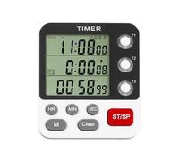 3 Channels Kitchen Timer - Digital Magnetic, Egg Timer Countdown, Multi Ala
