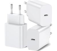 3 Chargeur USB C 15W PD 3.0 Charge Rapide Compatible avec iPhone 16/15/14/13/12, Samsung Galaxy S24/S23/S22/S21, Xiaomi, Huawei, Pixel, Oppo, OnePlus, Realme, iPad Tablette, Prise EU