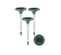 Royal Gardineer 3 chasse-taupes solaires 400 Hz 2 en 1 avec balise lumineuse