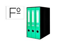 3 Chemises Folio 2 Anneaux Classeurs À Levier Liderpapel 52Mm Vert Pastel