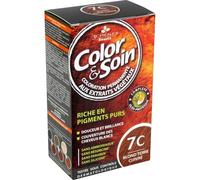 3 CHENES Coloration Permanente 7C Blond Terre Cuivré Sans Ammoniaque - Kit de Coloration et Soin Capillaire - 180 g - Boîte - Lot de 2