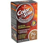 3 CHENES Coloration Permanente 7G Blond Doré Sans Ammoniaque - Kit Complet Color & Soin - Boîte 180 g - Teinture Végétale aux Pigments Purs pour Cheveux - Lot de 2