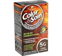 3 CHENES Coloration Permanente Châtain Clair Doré 5G - Sans Ammoniaque, Sans Résorcine, Sans Paraben - Soin et Couverture des Cheveux Blancs - Boîte 180g - Lot de 2