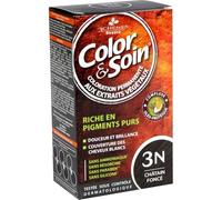 3 CHENES Coloration Permanente Châtain Foncé 3N Sans Ammoniaque - Kit Complet Color & Soin - 180 g - Extraits Végétaux pour Cheveux Naturels et Brillants - Lot de 2