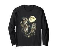 3 Chipmunks Howling At Moon Graphique Vintage drôle années 80-90 Manche Longue
