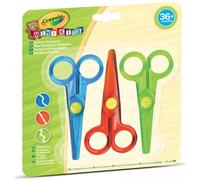Crayola Ciseaux de sécurité Mini Kids 3 pièces Multicolore – droite/crantée/zigzag – Dès 3 ans