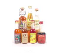 3 cl alcools divers lot de 7 mignonnettes brandy alkermes sambuca amaretto kirsch alcool années 80