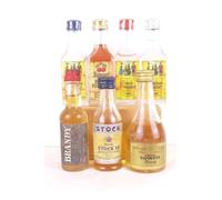 3 lcools divers lot de 7 mignonnettes brandy koppel alcool années 80