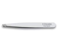 3 claveles 12261 - Pince à épiler en acier inoxydable, pointe en biais 10 cm 1 Unité (Lot de 1) Cranberry