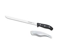 3 Claveles 28016 Set composé d'un couteau à jambon et d'une pince, acier inoxydable, argenté