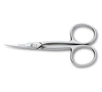 3 Claveles Ciseaux à cuticules incurvés avec pointe fine et aiguisée, 10 cm - 4", brillant (28086)