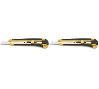 3 CLAVELES Cutter METÁLICO Nylon Profesional Con RUEDA HOJA 9 MM - 3 HOJAS 3C (Lot de 2)