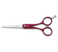 3 Claveles Duraluminio - Ciseaux à cranter pour coiffeurs, 5.5", couleur rouge