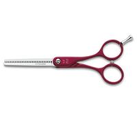 3 Claveles Duraluminio - Ciseaux sculpteurs pour coiffeurs, 5.5", couleur rouge