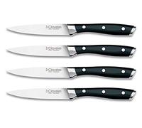 3 Claveles Lot de 4 couteaux à steak professionnels, set d'ustensiles de cuisine lavables au lave-vaisselle avec manche ABS