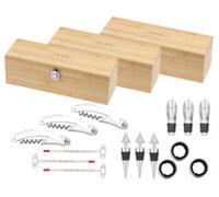 3 coffrets à bouteille en bambou Carlo Milano