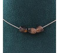 3 Collier de perles d'andalousite des États-Unis. Chaîne en acier inoxydable