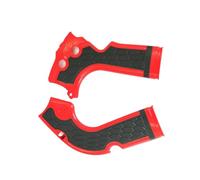 3 Color Dirt Bike Cadre Protection Cover Compatible avec CRF250R 2014-2017 CRF450R 2013-2017 Motocross Style Frame Guards(Red and Black)