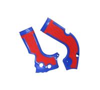 3 Color Dirt Bike Cadre Protection Cover Compatible avec CRF250R 2014-2017 CRF450R 2013-2017 Motocross Style Frame Guards(Blue and Red)