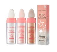 3 Color Polvo De Hadas, Body Brightens the Natural Three-dimensional Face Blusher Patting Powder Highlighter polvo de hadas