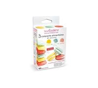 3 colorants alimentaires vert d'eau, corail, jaune - ScrapCooking Multicolore