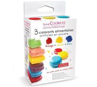 ScrapCooking – Colorants artificiels en poudre – 3 colorants