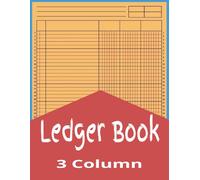 3 Column Colorful Ledger Book: Accounting Ledger Book for Small Business and Personal Finance, Three column ledger notebook for Bookkeeping, Color Ledger Paper, 80 Pages