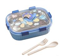 3-Compartment Lunch Box 1000ml Microwave Safe Leak-Proof(Blue)