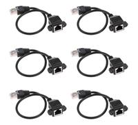 3 connecteurs RJ45 mâles vers femelles de 30 cm (1 pi) à visser pour montage sur panneau Ethernet LAN