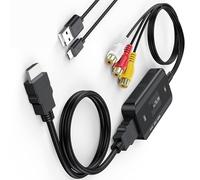 3. Convertisseur HDTV 3RCA femelle/mâle 1080p Adaptateur vidéo composite pour consoles de jeu et sortie électronique Convertisseur composite AV vers HDTV