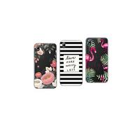 NOVAGO Compatible avec Huawei Y5 2019/Honor 8S -Pack de 3 Coques Souples et Solides avec Impression de qualité-Multicolore 4