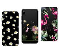 NOVAGO Compatible avec Huawei Y6 2019 /Honor 8A Pack de 3 Coques Souple Solide Anti Choc avec Impression(Multicolore 5)