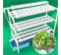 3 couches Kit de culture hydroponique de jardin 90 sites de plantes 3 couches 10 tubes légumes fleurs système de culture de plantes outil