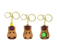 3 Couchette d'animaux De Dessin Animé, Pendentif De Sac Créatif, Accessoires Drôles Déballés, Ornements De Style Animal Mignon.