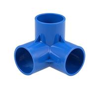 3-Coude Coude PVC Raccord De Tuyau Meubles Grade 40mm Taille Té Raccords D'angle Bleu