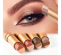 3 Couleurs Gradient Eyeshadow Stick,Pailletées Fard a Paupiere Stick,Ombre à Paupières Crème Mate et Irisée,Three Tone Résistante,Longue Tenue Crayon Yeux