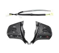 (3 Couleurs) Pour KIA Pour RIO 2011-2014 Bouton Commande Volant Multifonctionnel Commutateur Volume Audio Téléphone Musique DVD Boutons de Navigation contrôleur(Carbon-no heat)