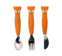 Trixie Lot de 3 couverts Mr. Fox – Silicone – 2e âge – Orange G