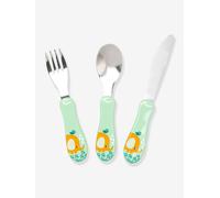 3 couverts inox enfant vert TU