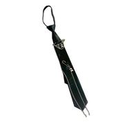 3. Cravate réglable pré-nouée gothique punk avec chaîne en métal pour femmes filles cosplay confortable, Fermeture éclair à nouer ours, taille unique